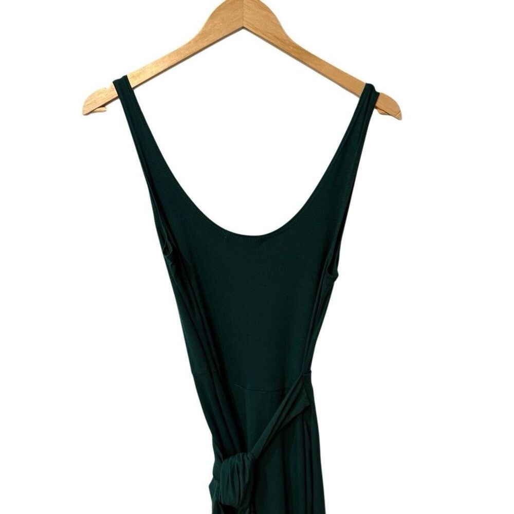 Reformation Sleeveless Kaila Dress Green Size Small Tank Knit Jersey Wrap Midi - Picture 6 of 9